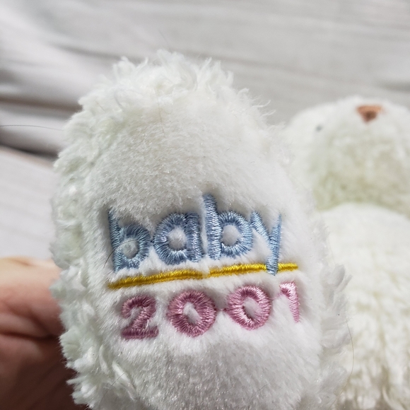 ๐SOLD๐ Baby Gund Twinkle White Teddy Bear 14" Plush Stuffed Animal Curly 2001 - Picture 5 of 9